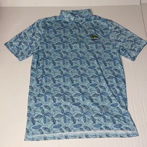 Men’s Blue Floral 121st U.S. Open Medium Short Sleeve Golf Polo Shirt